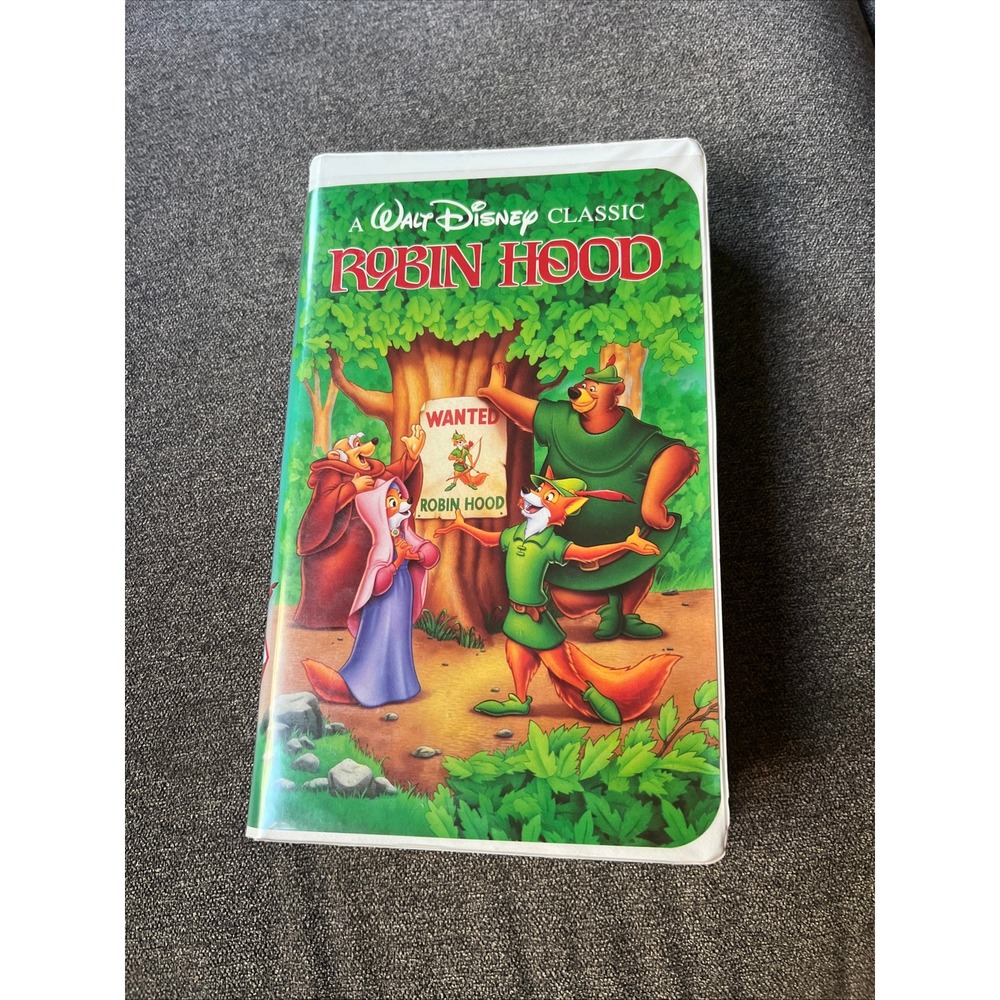 Disney Robin Hood VHS Kids Black Diamond Classic Clamshell Case